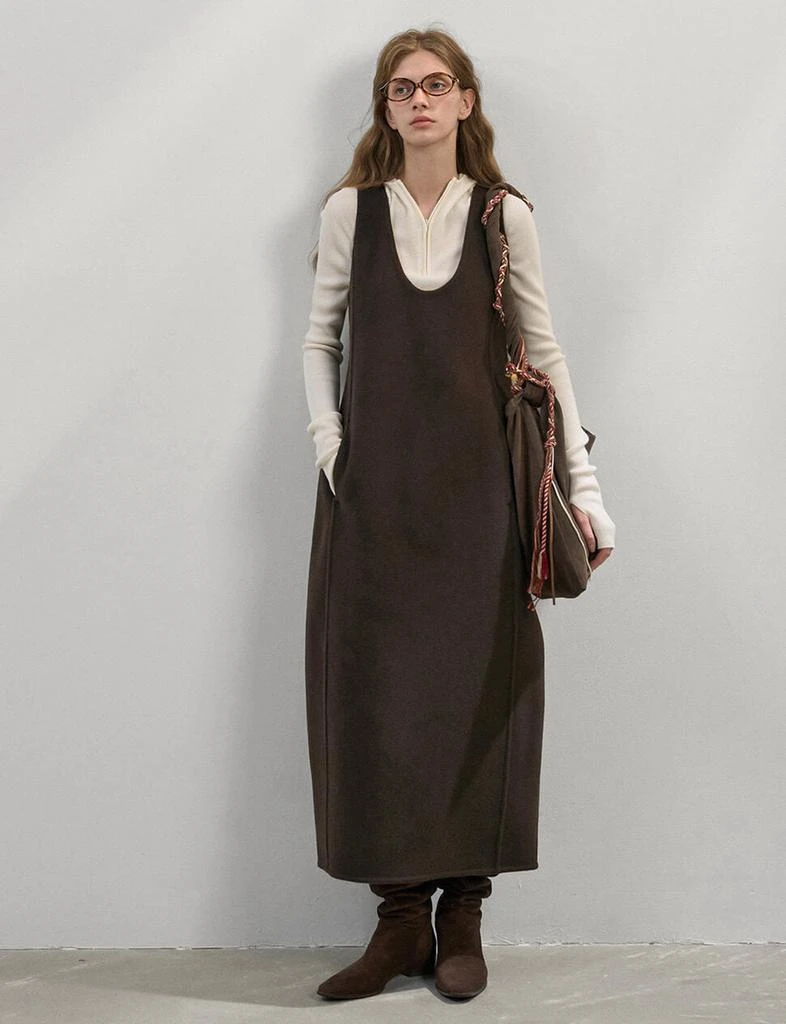 Pixie Market Brown Wool Dress 1