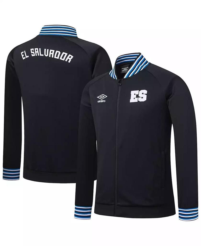 Umbro Men's Black El Salvador National Team Presentation Raglan Full-Zip Jacket