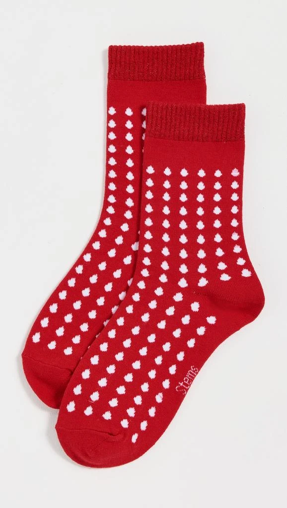 Stems Dots Crew Socks