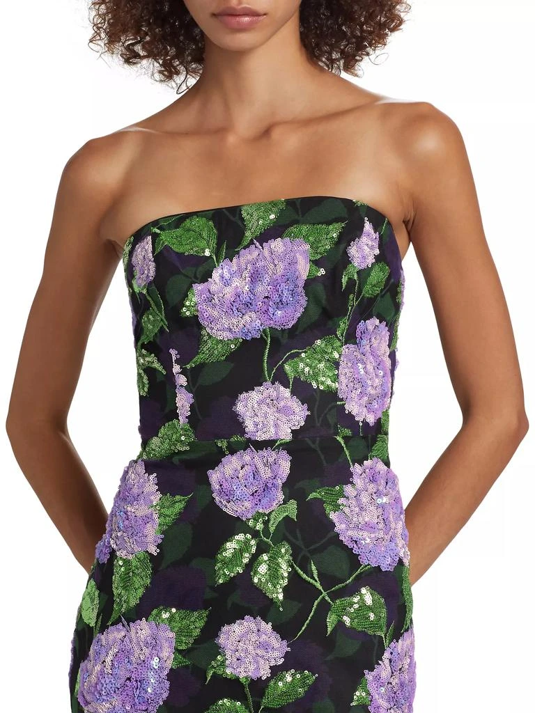 Milly Kait Sequined Floral Midi-Dress 6