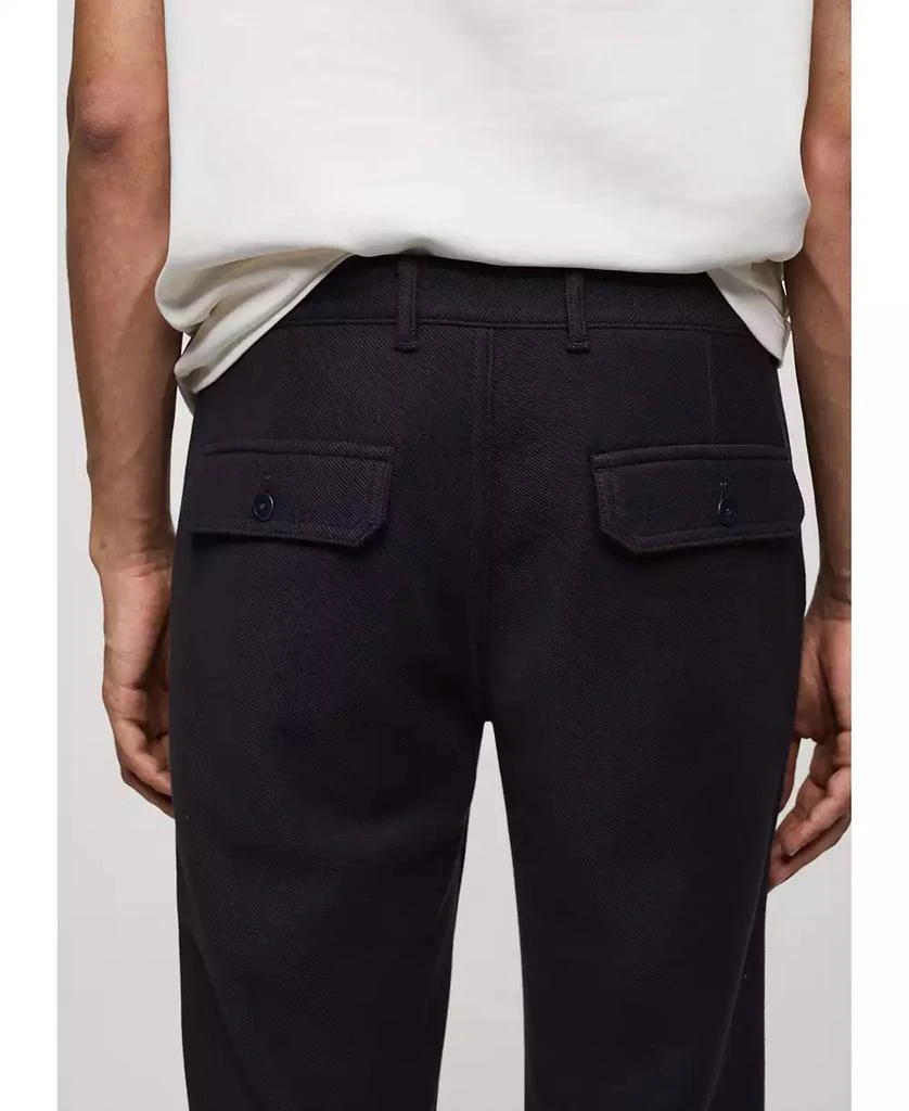Mango Men's Textured Cotton Pants 5