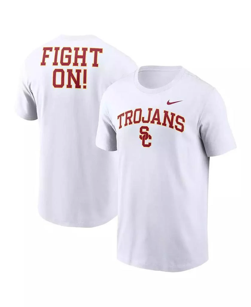 NIKE Men's White USC Trojans Blitz 2-Hit T-Shirt T-Shirts