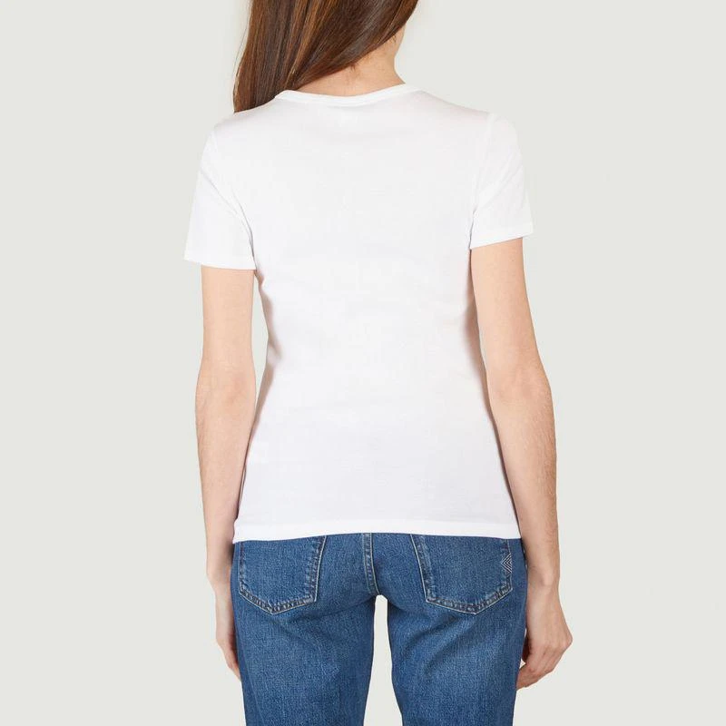 Petit Bateau V-neck T-shirt in organic cotton Ecume PETIT BATEAU 3