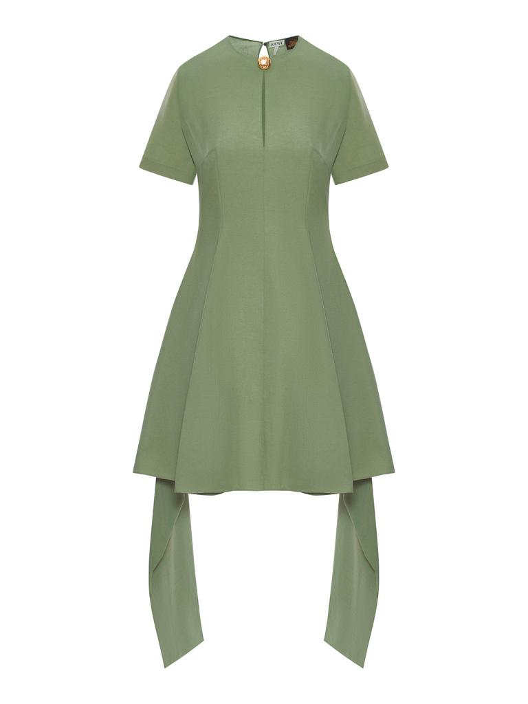 ワンピース Loewe Pebble Dress In Viscose And Linen Pebble dress in viscose and linen Brown - LOEWE