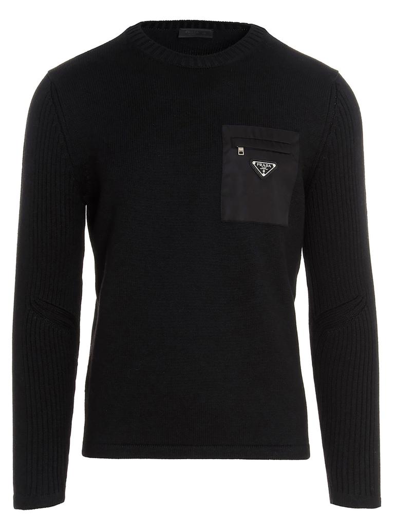 Prada Prada Logo Rib Knitted Jumper