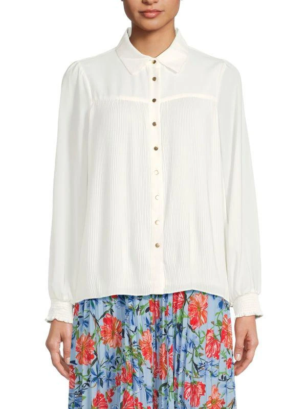 Tahari Pleated Shirt 1
