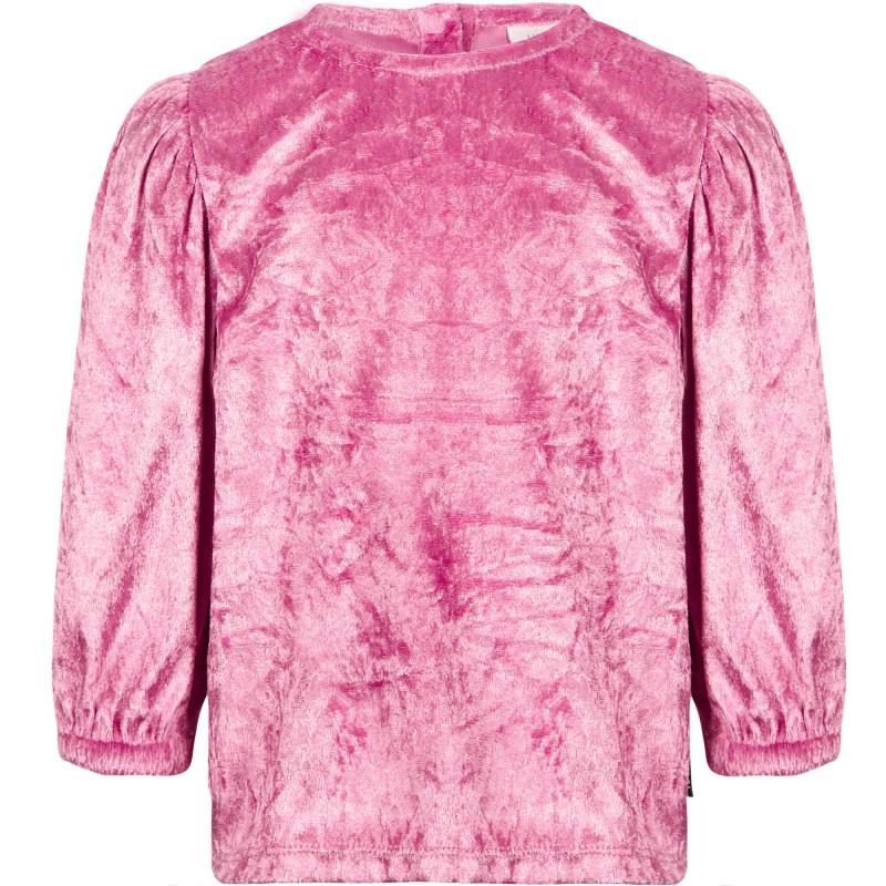 Little Man Happy Velvet blouse in pink