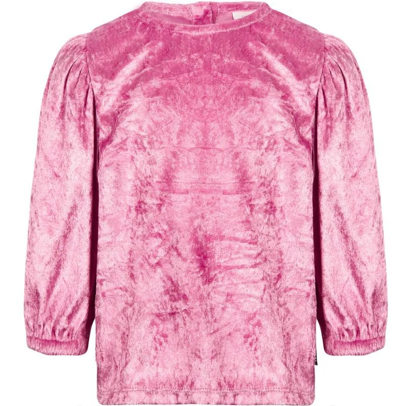 Little Man Happy Velvet blouse in pink 1