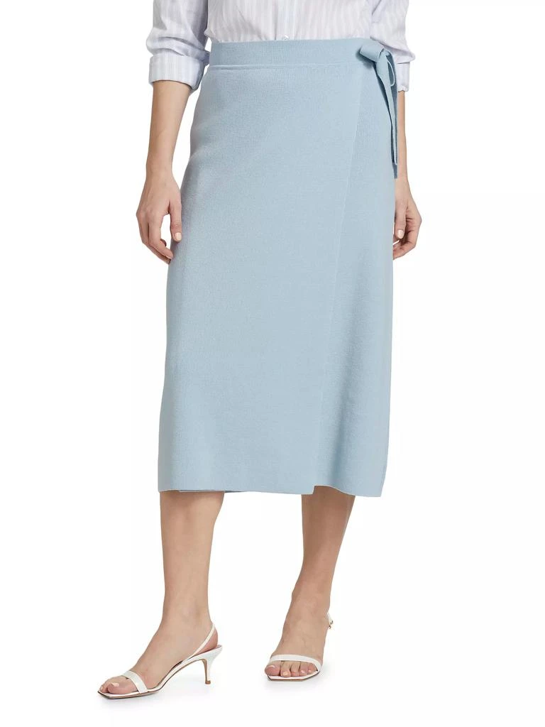 Saks Fifth Avenue Wrap Wool Midi-Skirt 3