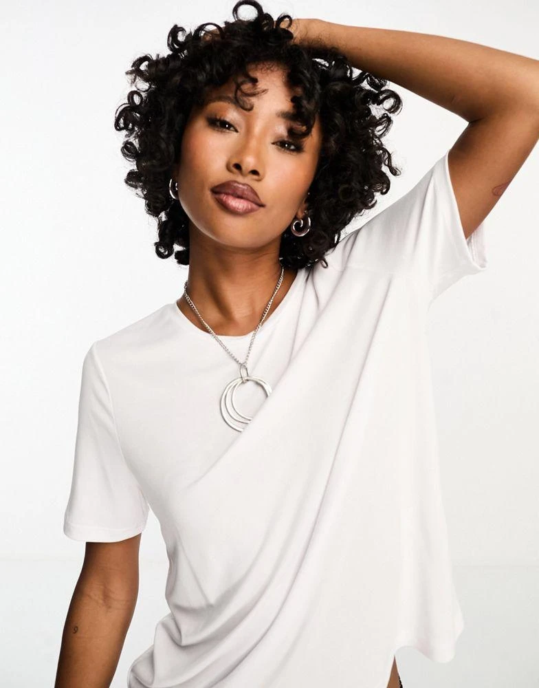 Object Object premium slinky touch t-shirt in white 1
