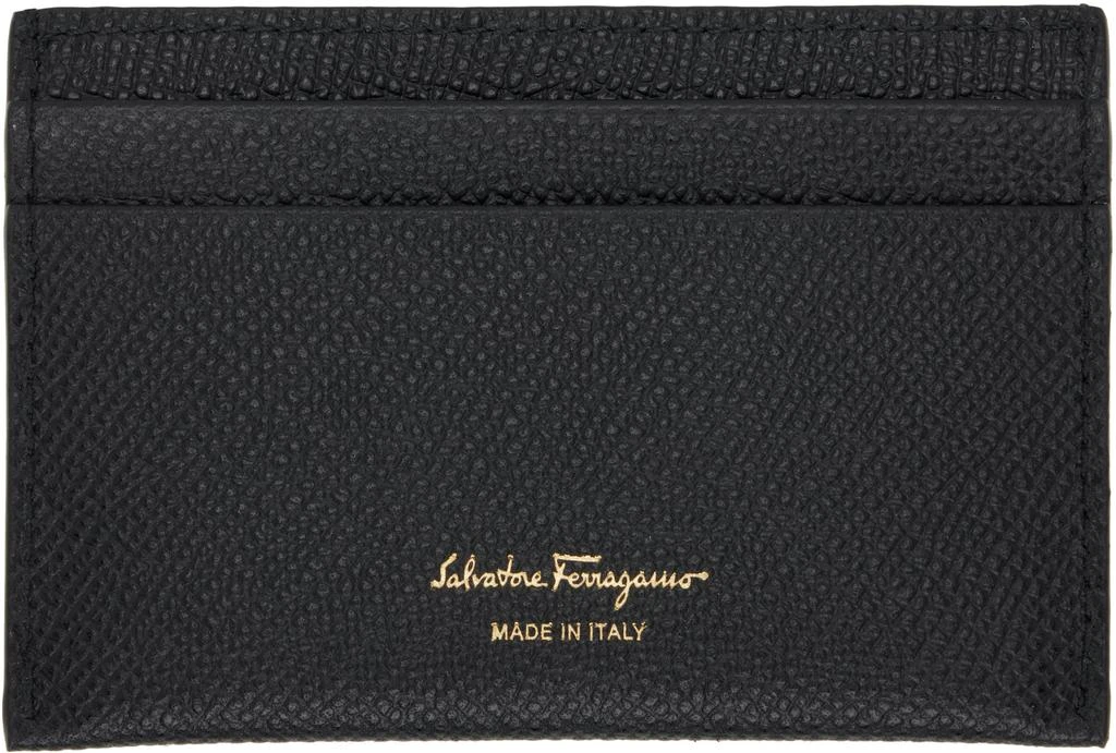 Salvatore Ferragamo Black 
The Gancini Gemini Score
 Card Holder 2