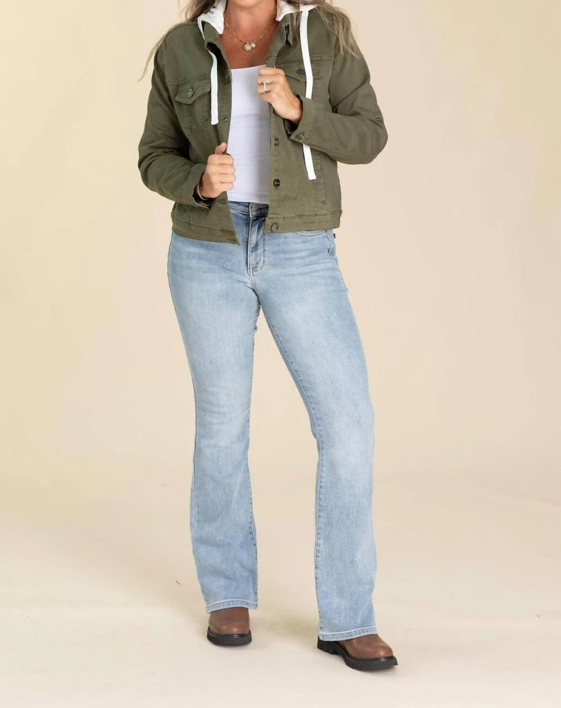 RISEN Risen - Denim Jacket With White Removable Hood 4