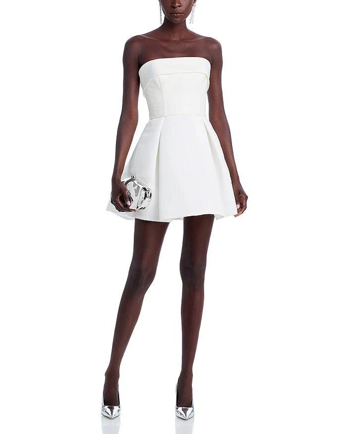 Amsale Box Pleat Mini Dress 3