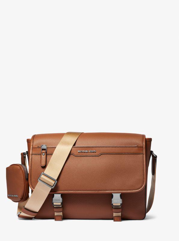 Michael Kors Hudson Pebbled Leather Messenger Bag with Pouch Michael Kors Hudson Pebbled Leather Messenger Bag with Pouch
