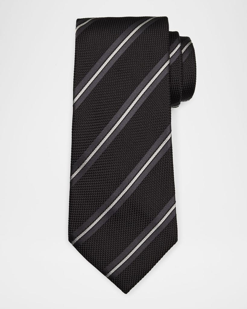 Tom Ford Men's Two-Tone Regimental Diagonal Stripe Silk Tie