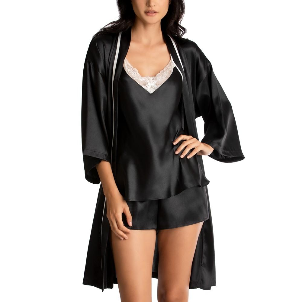 Linea Donatella Bride Satin Wrap Robe, Cami & Tap Shorts Set