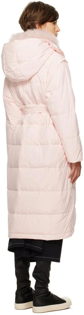 Yves Salomon Pink Quilted Down Jacket 3