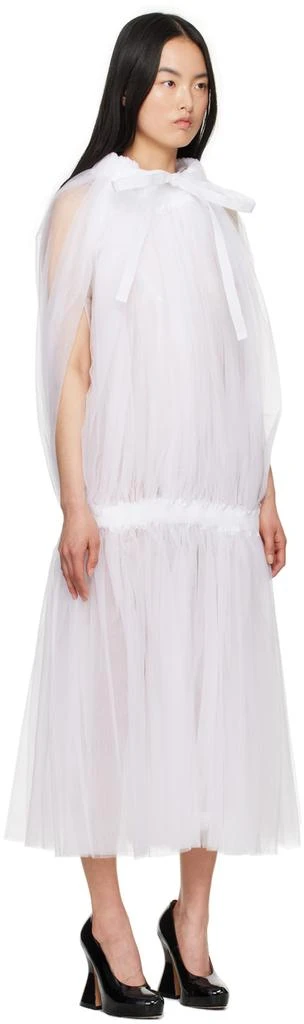 Noir Kei Ninomiya White Cape Midi Dress 2
