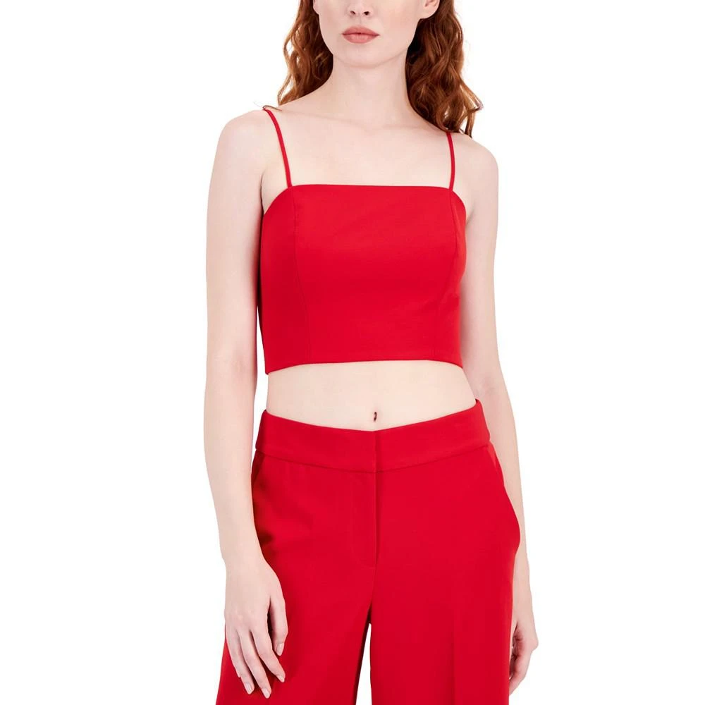 Tahari Women's Cropped Spaghetti-Strap Top 1