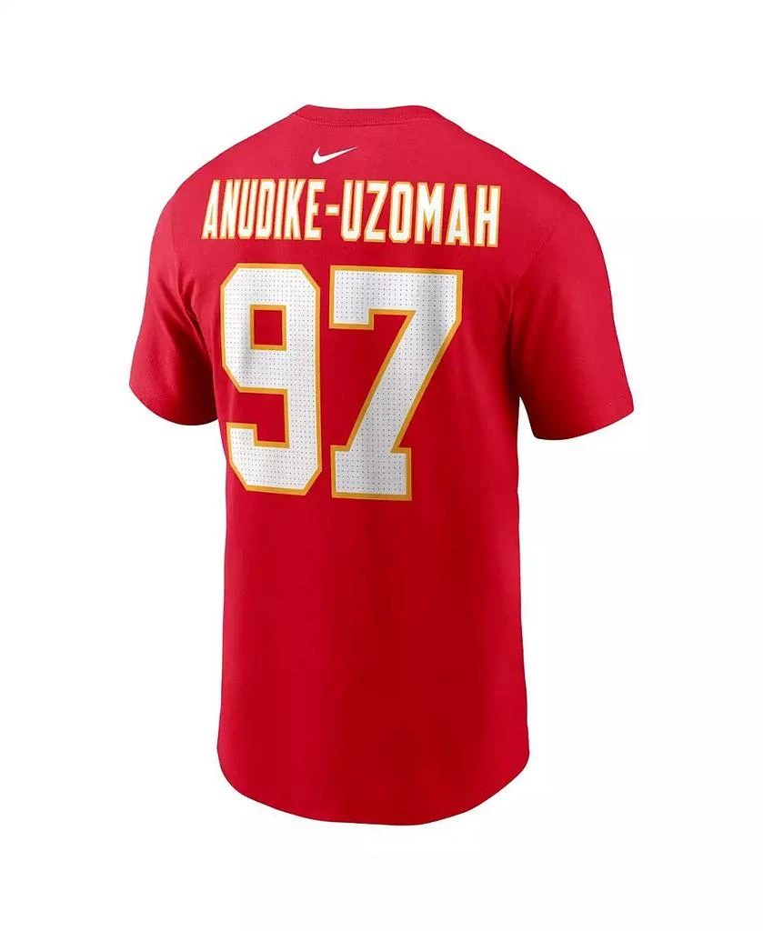 NIKE Men's Felix Anudike-Uzomah Red Kansas City Chiefs 2023 NFL Draft First Round Pick Player Name and Number T-shirt 4