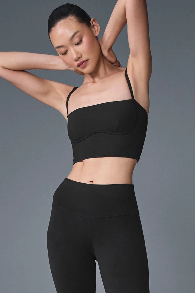 Alo Airbrush Streamlined Bra Tank - Black 1