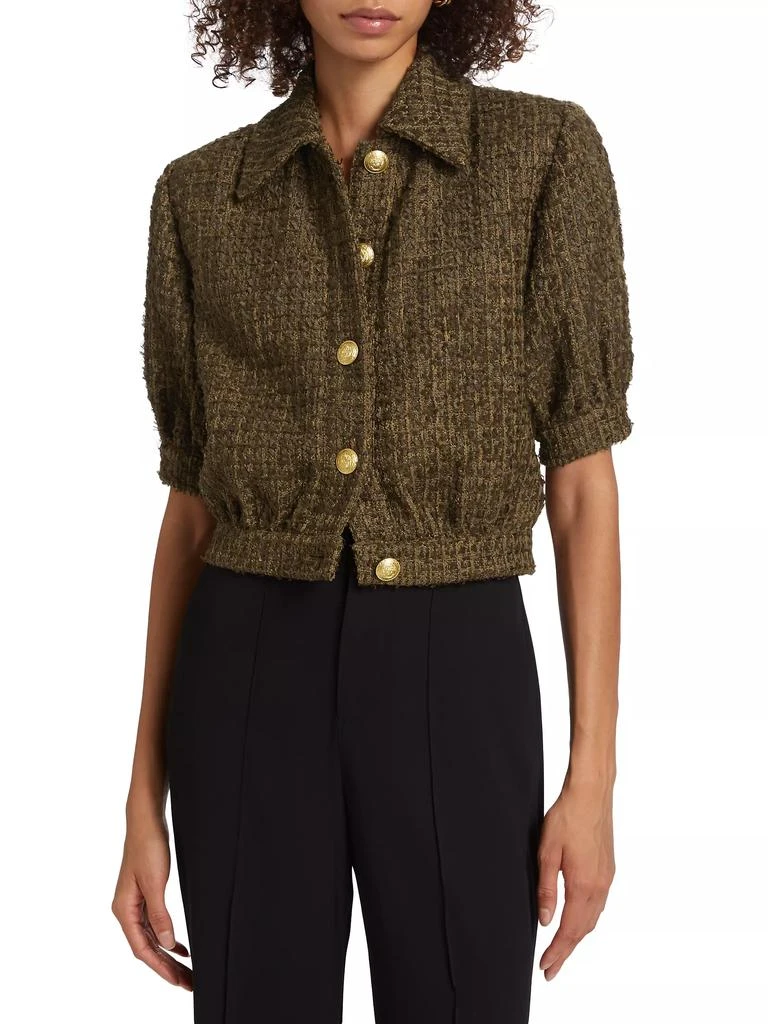 L'Agence Cove Cropped Tweed Jacket 3