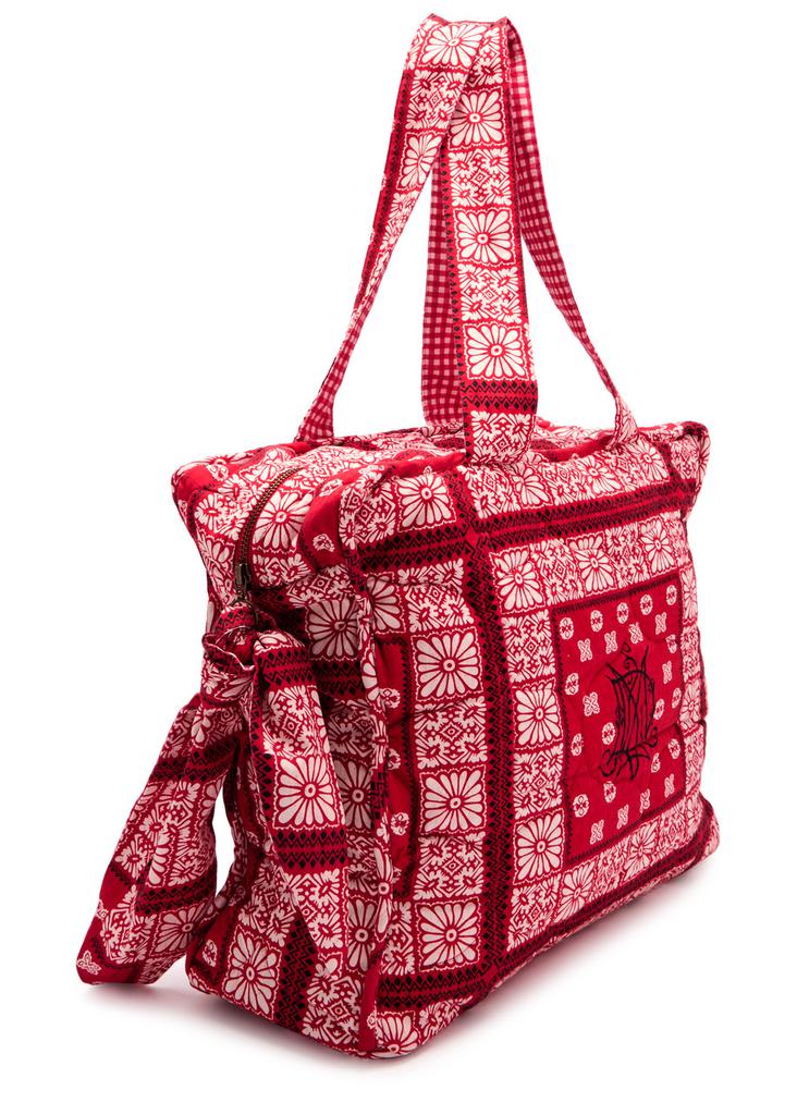 DAMSON MADDER Quilted bandana-print cotton tote