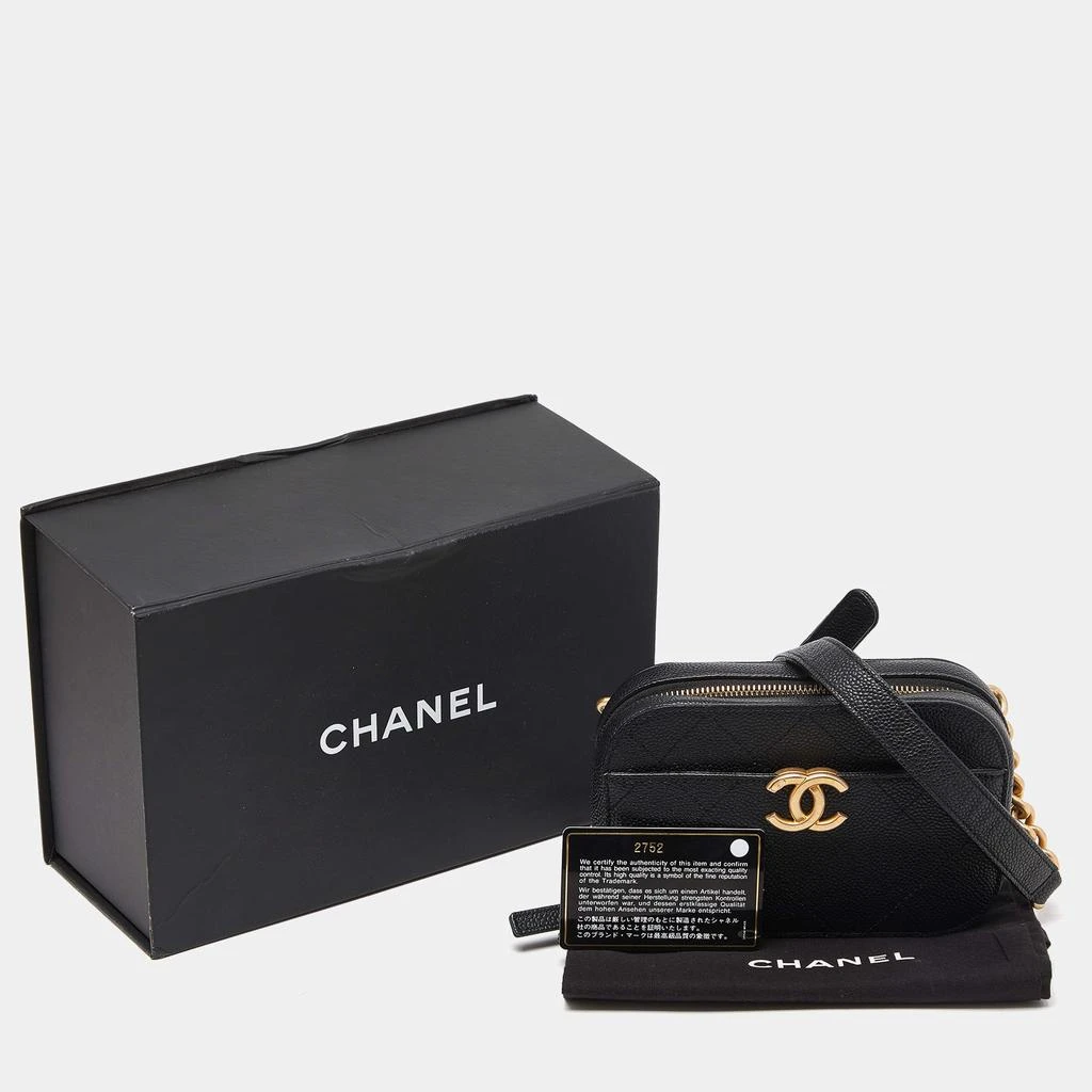 Chanel Chanel Black Quilted Caviar Leather Chic Affinity Belt Bag 10