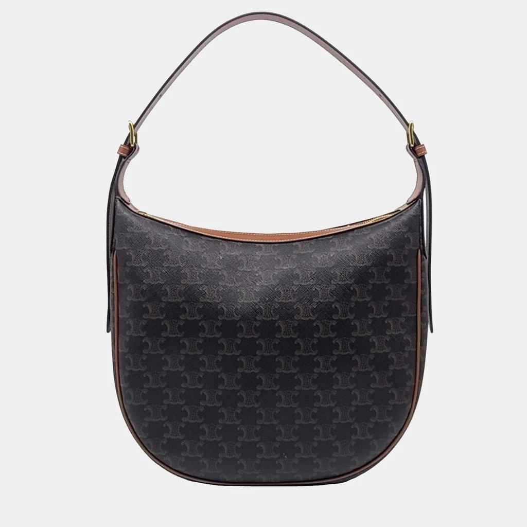 Celine Celine Black Brown Leather Eloise hobo bag 1