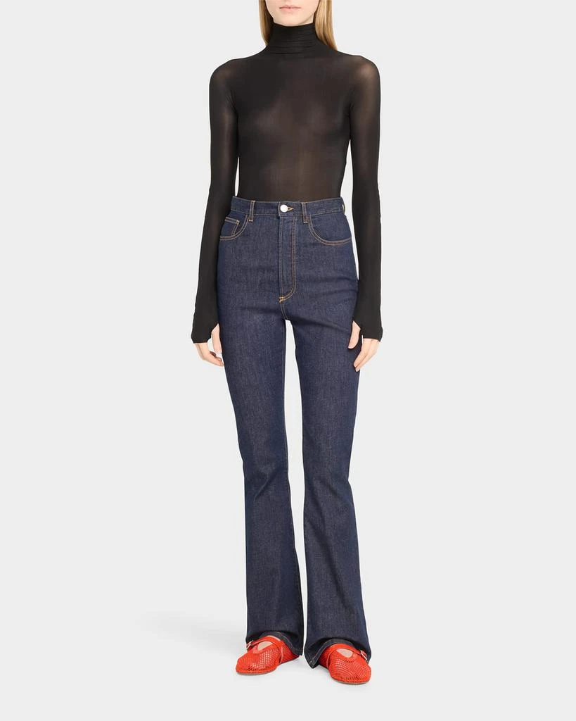 Alaïa Mesh Mary Jane Ballerina Flats 8