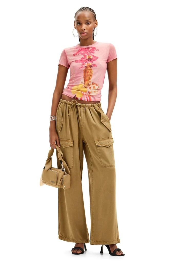 Desigual Orchid & Shell Graphic T-Shirt 2