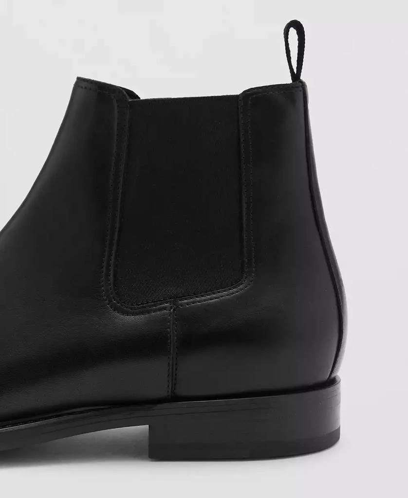 Mango Men's Polished Leather Chelsea Boots 2