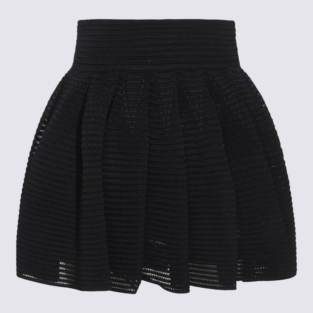 Alaia Black Viscose Mini Skirt