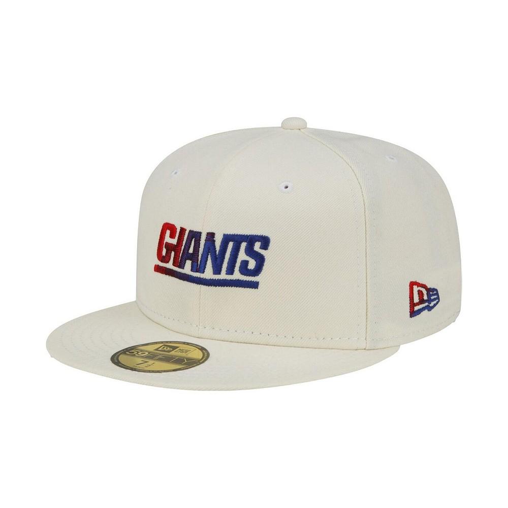 New Era Men's Cream New York Giants Chrome Dim 59FIFTY Fitted Hat