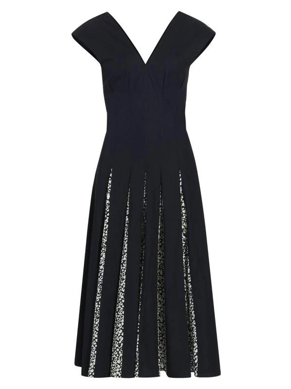 Derek Lam Ella Pleated Cotton Midi-Dress 5