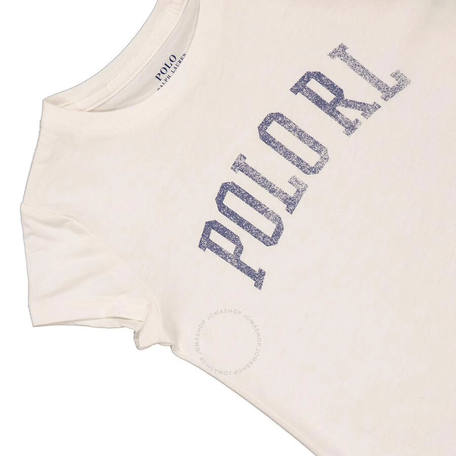 Ralph Lauren Girls Deckwash White Graphic Cotton T-Shirt 3