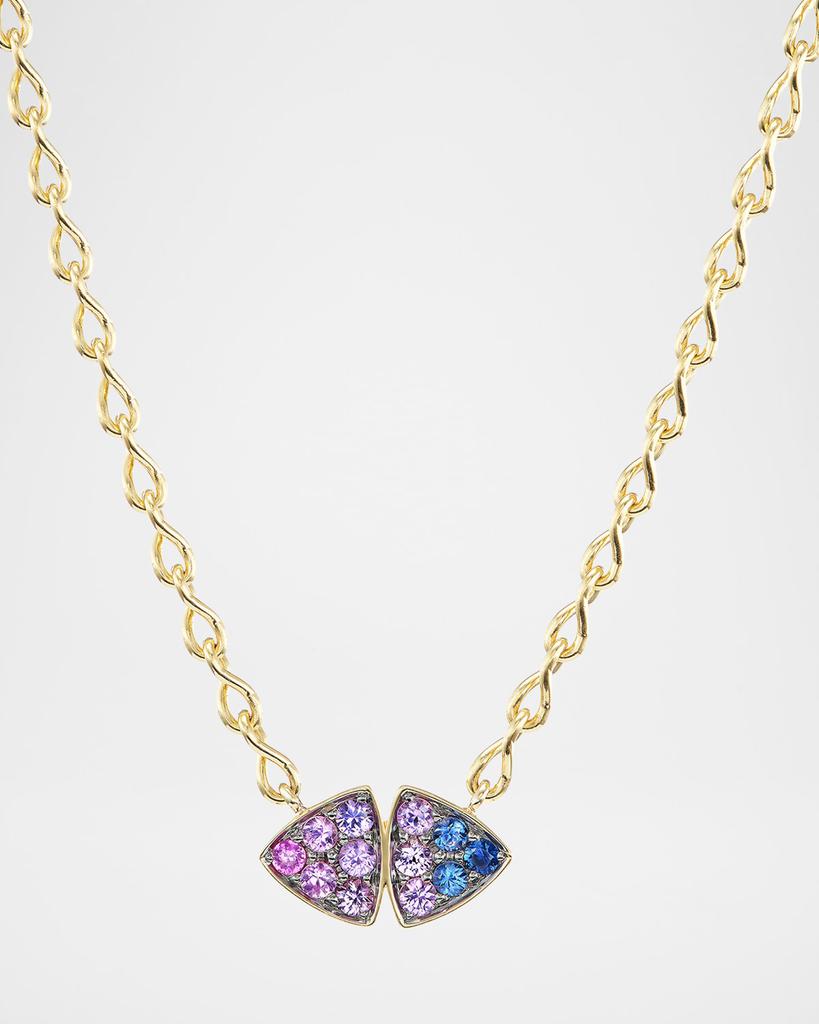 Emily P. Wheeler Candy Sky 18K Yellow Gold Multi-Color Sapphire Necklace, 16"