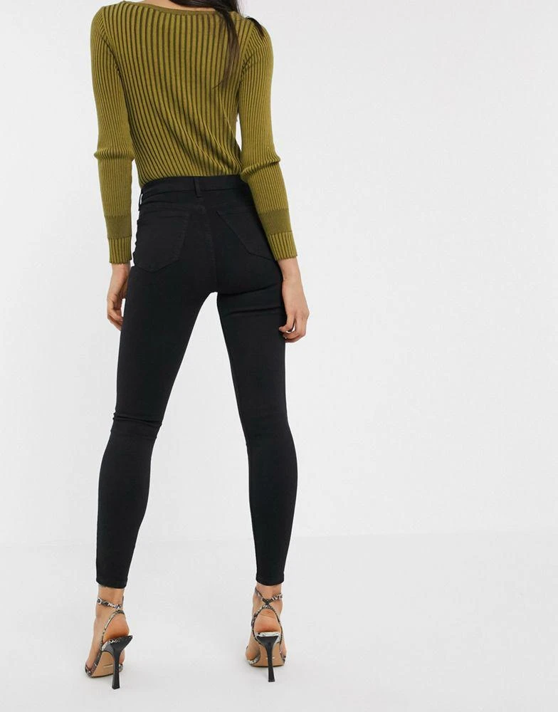 Topshop Topshop high rise Jamie jeans in black 2