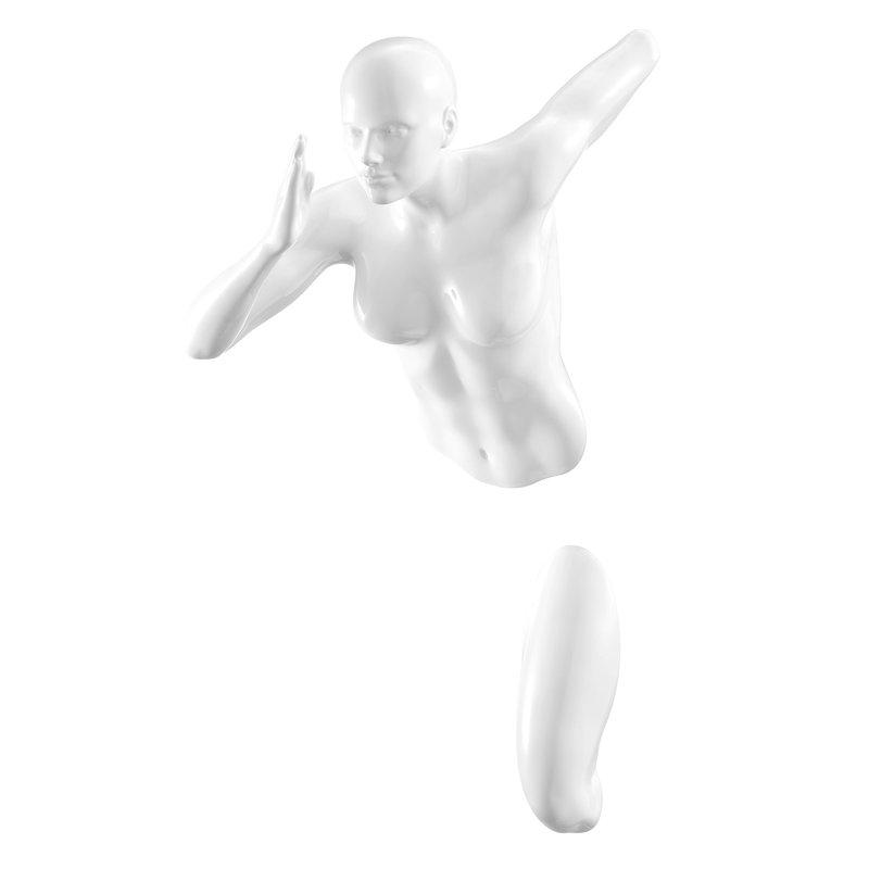 Finesse Decor Set Of Two Wall Runners Women Sculptures Black & White