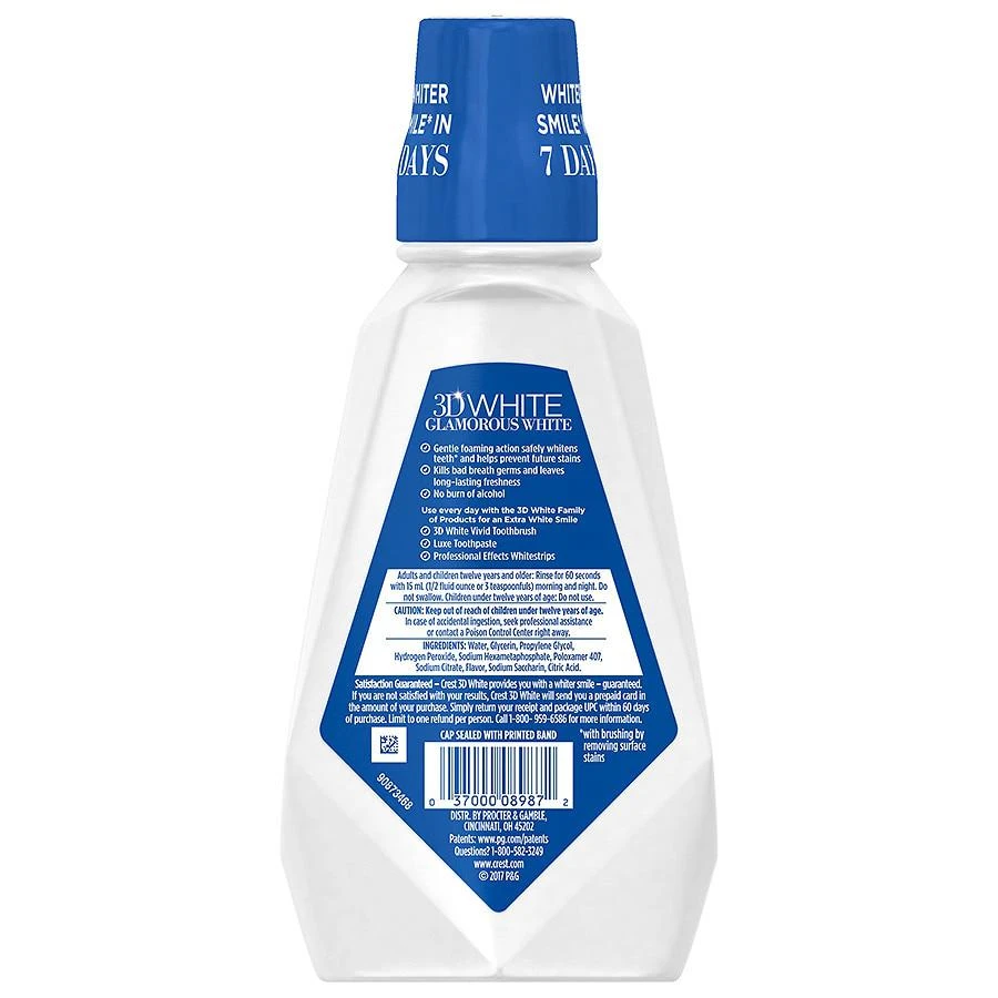 Crest Glamorous White Mouthwash/Mouth Rinse, Alcohol Free Artic Mint 2