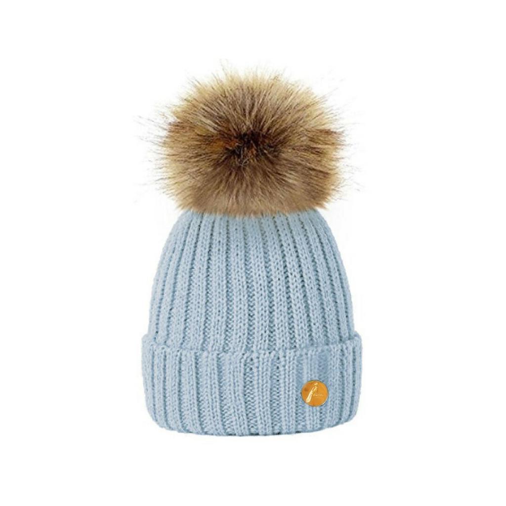 Hortons England Hortons England Meribel PomPom Hat - Sky Blue