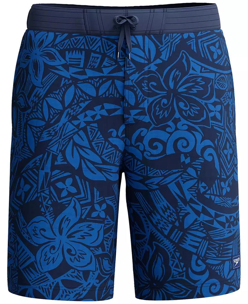 Speedo Men
s Bondi Basin Abstract Print Drawstring 9" Boardshorts 7