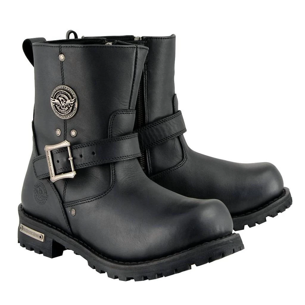 Milwaukee Leather Men's 6In Classic Engineer In Black 1
