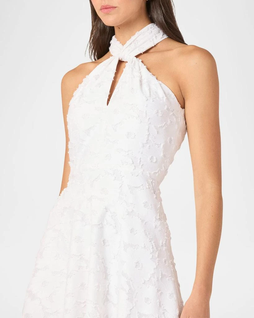 Shoshanna Edwina Twist-Front Fil Coupe Halter Mini Dress 4