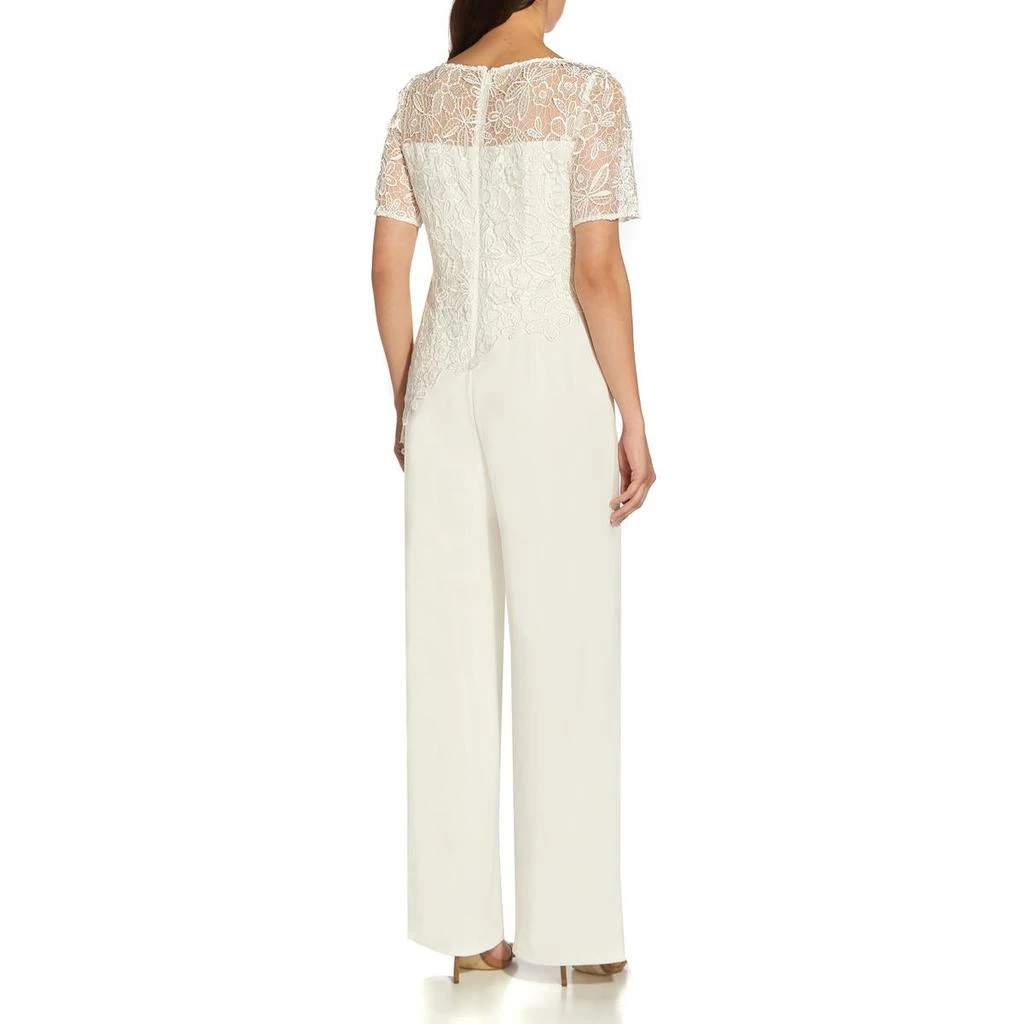 Adrianna Papell Petites Womens Lace Crepe Jumpsuit 2