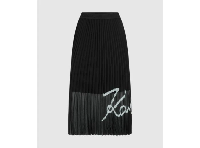 Karl Lagerfeld Paris SIGNATURE EDGE PLEATED SKIRT