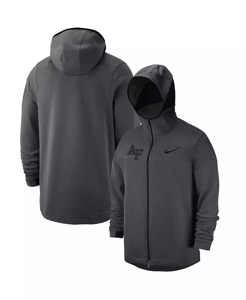 NIKE Men's Anthracite Air Force Falcons Tonal Showtime Full-Zip Hoodie Jacket