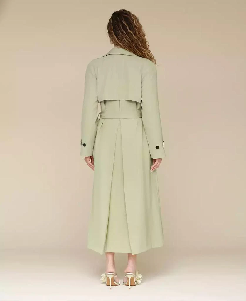 Avec Les Filles Women's Double-Breasted Maxi Trench Coat 2