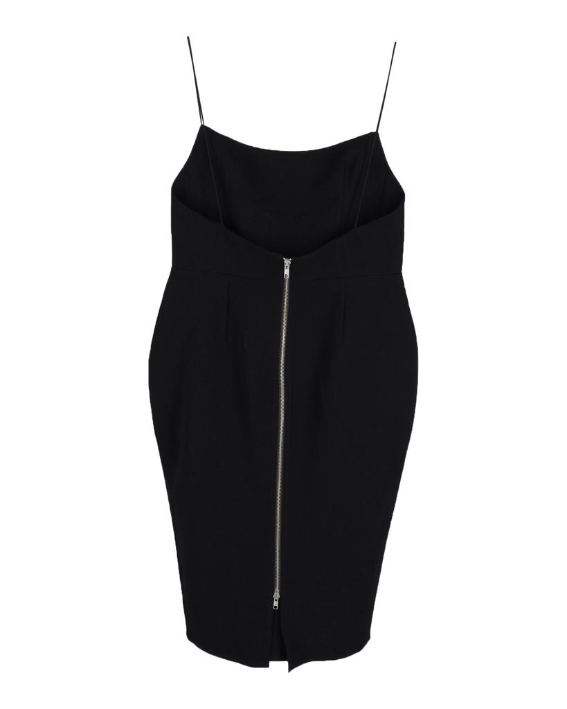 Alex Perry Square Neck Midi Dress in Black Polyester
