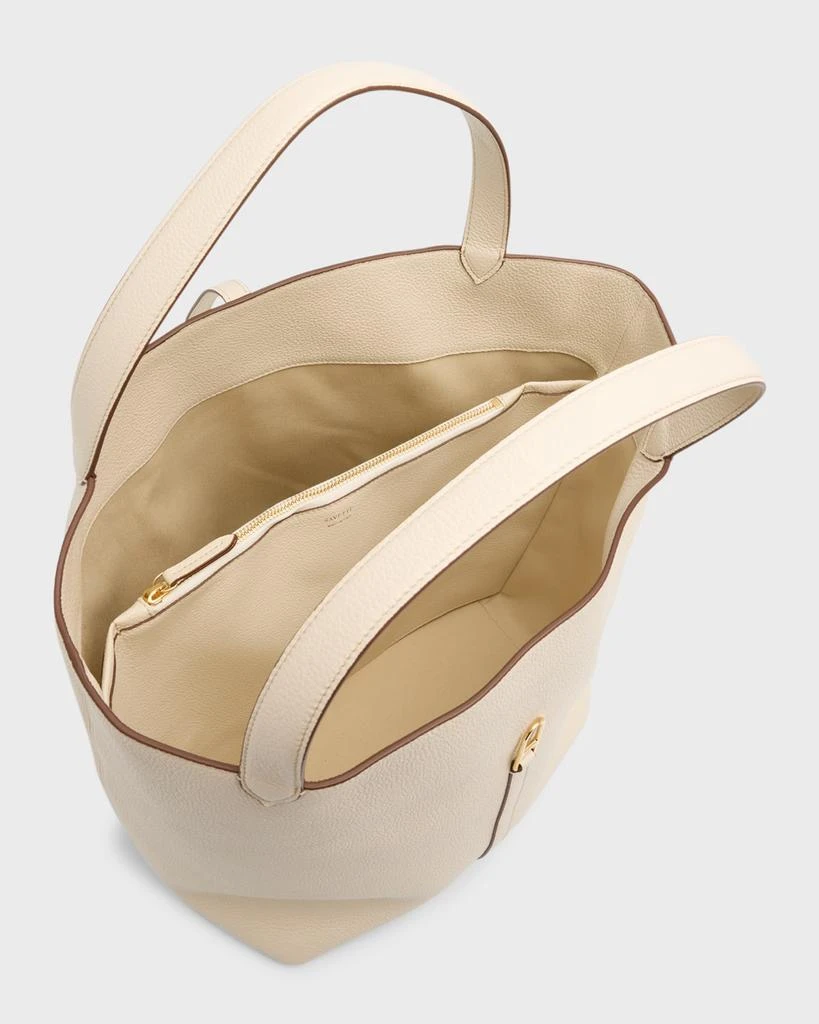 SAVETTE Grain Leather Tote Bag 4